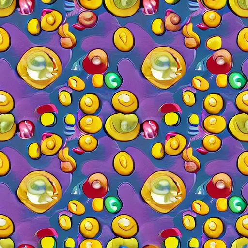 Image similar to symmetry, repeating pattern. seamless, m & m candy. award - winning