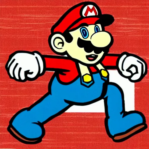 Image similar to super mario as a propaganda poster