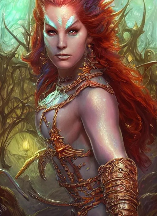 Prompt: merfolk, ultra detailed fantasy, dndbeyond, bright, colourful, realistic, dnd character portrait, full body, pathfinder, pinterest, art by ralph horsley, dnd, rpg, lotr game design fanart by concept art, behance hd, artstation, deviantart, hdr render in unreal engine 5