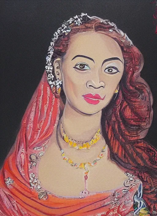 Image similar to a beautiful lady painted by malang