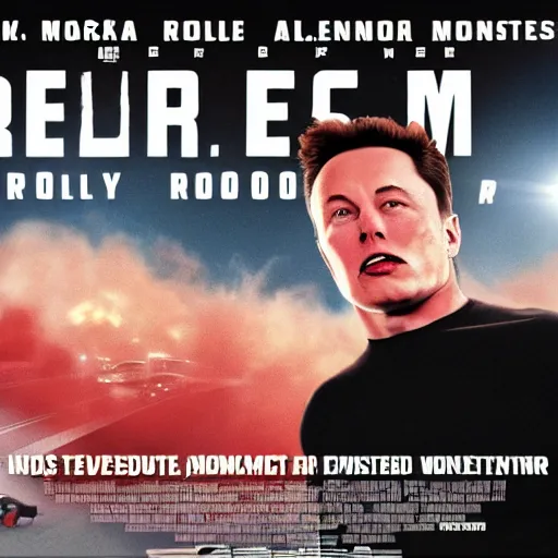 Image similar to movie poster of elon musk in rocky 4,