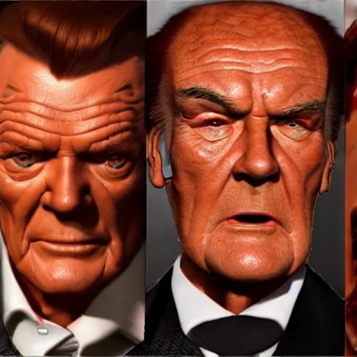 Prompt: artstation trending elden ring mod, now with roger moore, peter serafinowicz and sean connery 8k unreal astonishing render