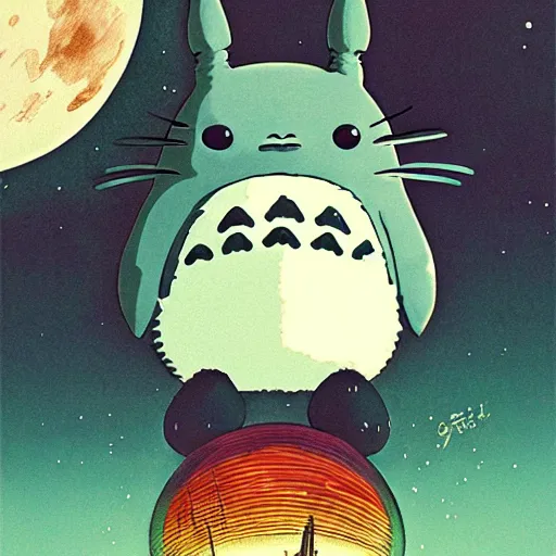 Image similar to Scifi Totoro, Studio Ghibli, official art, 8k, anime