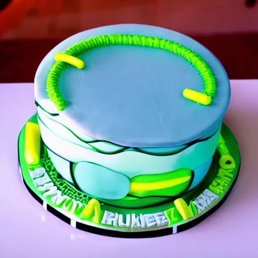 Image similar to a futuristic cake, concept
