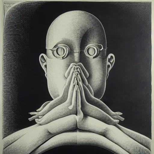 Image similar to lithography on paper secret conceptual figurative post - morden monumental dynamic portrait drawn by william blake and escher and hogarth, inspired by magritte, illusion surreal art, highly conceptual figurative art, intricate detailed illustration, controversial poster art, polish poster art, geometrical drawings, no blur