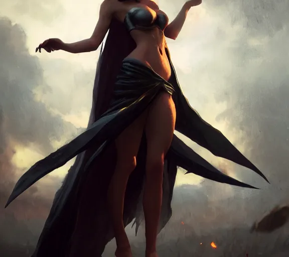 Image similar to morrigan aenslandcasting magic, a charming succubus, strapless dress, fantasy, d & d, by greg rutkowski and raymond swanland, sharp focus, trending on artstation, 8 k realistic digital art, cryengine, symmetric, sharp focus, concept art, frostbite 3 engine