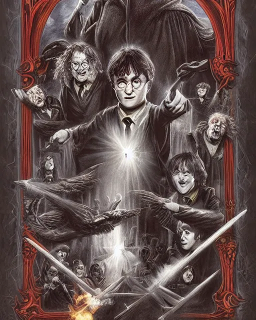 Image similar to Harry Potter movie poster by ed binkley