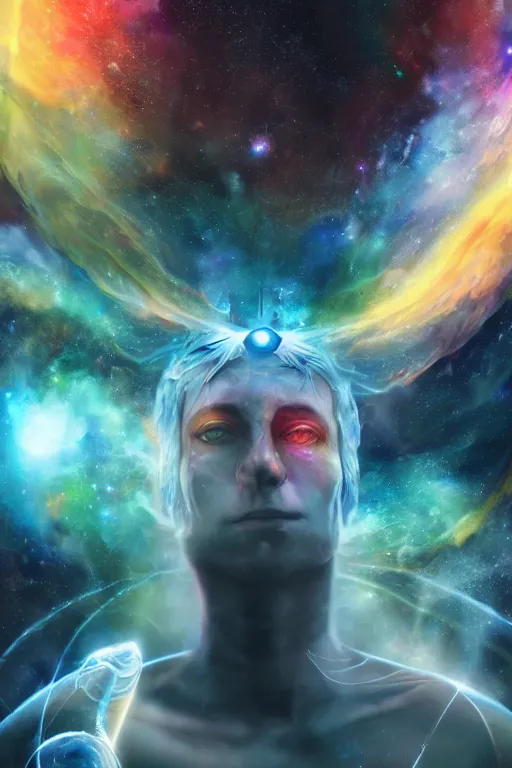 Image similar to galaxy bender experiencing the quantum field, elevated consciousness, beautiful astrological neural network, matte painting and tim burton comic book art, twist of time, realistic, trending on artstation, sharp focus, depth of field, cinematic composition, physics splashes of colors, science fiction
