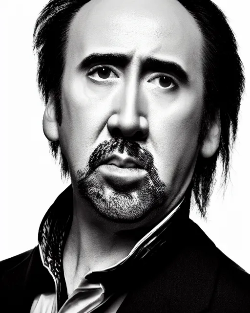 Prompt: nicolas cage headshot photo portrait headshot even lighting