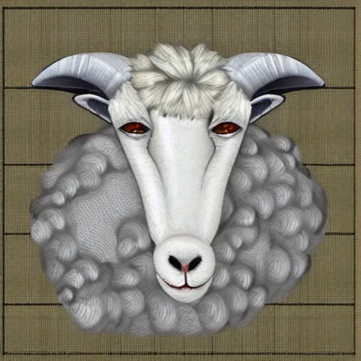 Image similar to anthropomorphic sheep