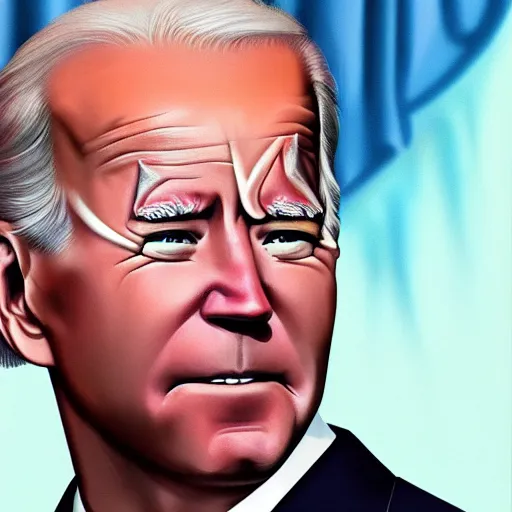 Prompt: joe biden as a cyborg cybernetic necromancer magic realism fantasy realm sci - fi