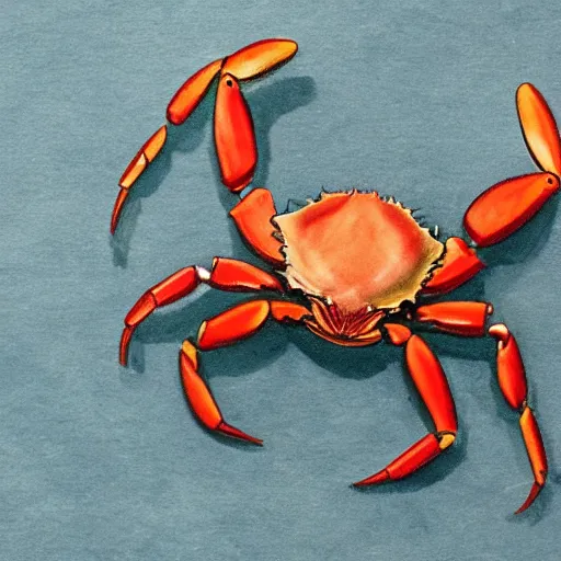 Prompt: crab is pinching