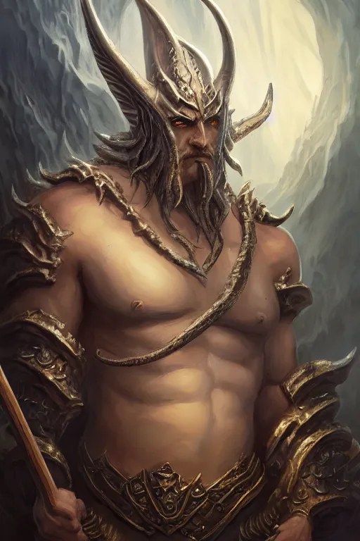 Image similar to lord of sea elf, god of the underworld, highly detailed, d & d, fantasy, highly detailed, digital painting, trending on artstation, concept art, sharp focus, illustration, global illumination, ray tracing, realistic shaded, art by artgerm and greg rutkowski and fuji choko and viktoria gavrilenko and hoang lap, sunny