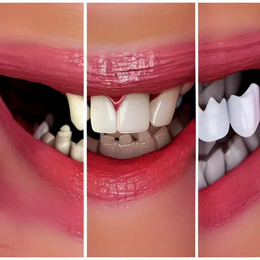 Image similar to poorly rendered 3 d set of teeth