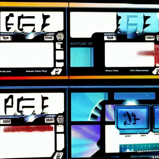 Prompt: touch screen user interface design from Star Trek: The Next Generation.