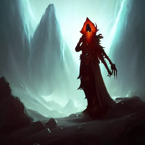 Image similar to adventure game npc by Peter Mohrbacher, dark fantasy vampire world, inspired by Diablo concept art