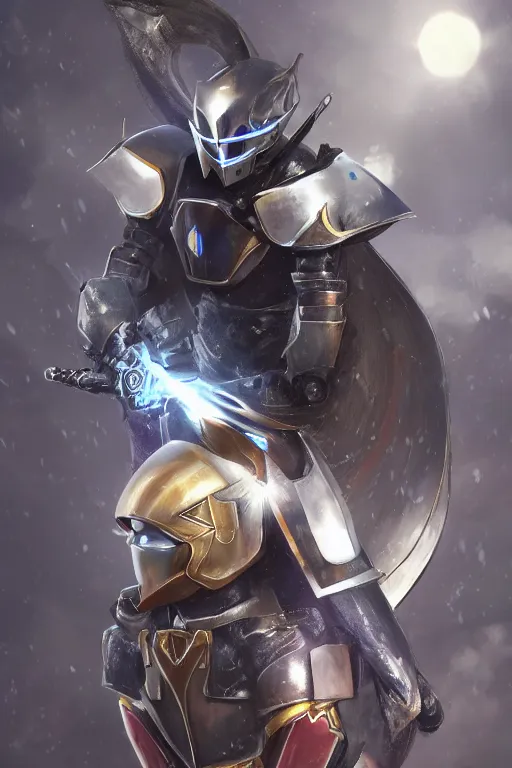 Image similar to helmet armor guardian destiny in witch queen illumination ray tracing hdr fanart arstation by sung choi robot ninja mask and eric pfeiffer and gabriel garza and casper konefal