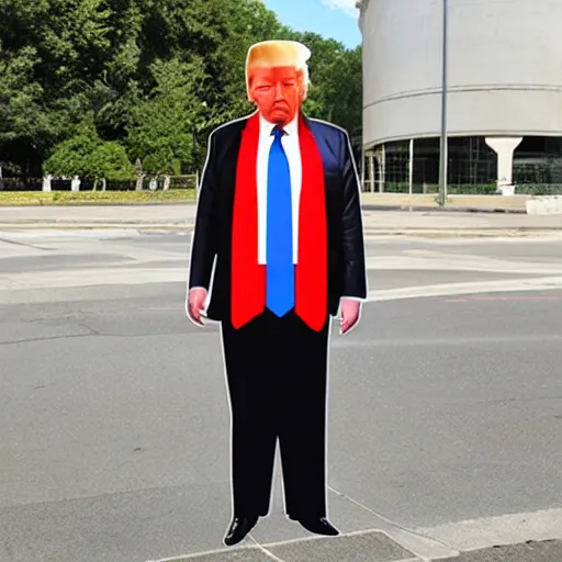 Image similar to Donald Trump unprofessional cardboard cutout