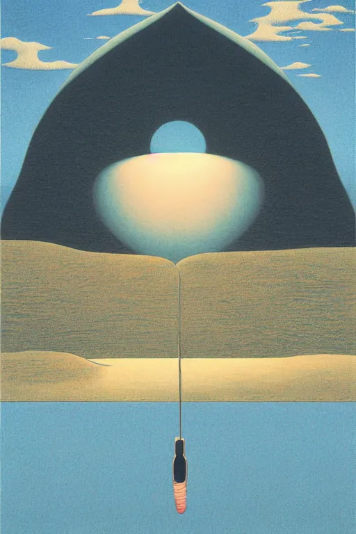 Image similar to the whole world in a single teardrop by kawase hasui, moebius, Edward Hopper and James Gilleard, Zdzislaw Beksinski, Steven Outram, 8k, artstation