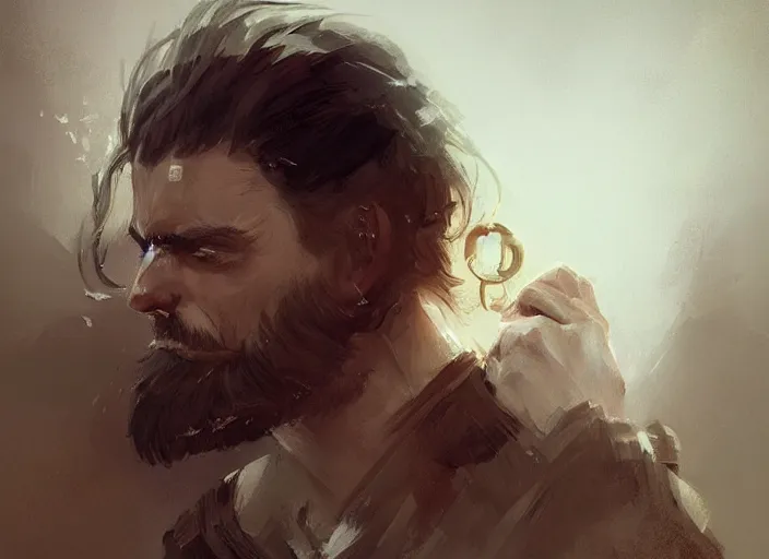 Prompt: a man with nail like hair 4 1 6 0 by artgem and greg rutkowski, trending on artstation
