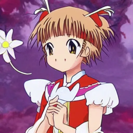 Prompt: Sakura from cardcaptor Sakura facing the absolute horror