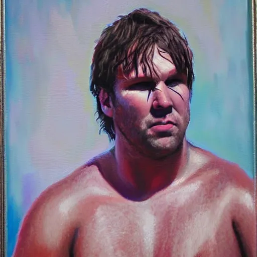 Prompt: dean ambrose, oil painting