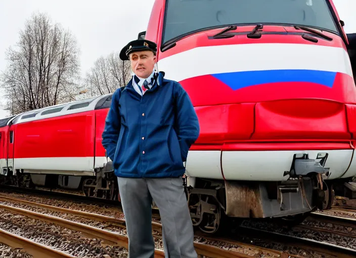 Image similar to train driver of the Russian Railways