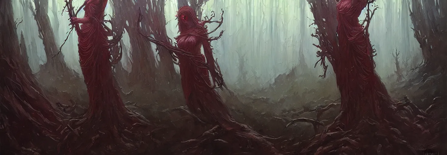 Image similar to Goddess of the forest, trending on Artstation, Greg Rutkowski, Wayne Barlowe