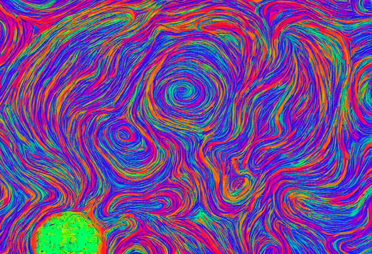 Image similar to psychedelic abstract art representing the zen concept of satori