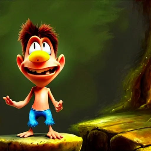 Image similar to protrait of Michel Ancel in Rayman
