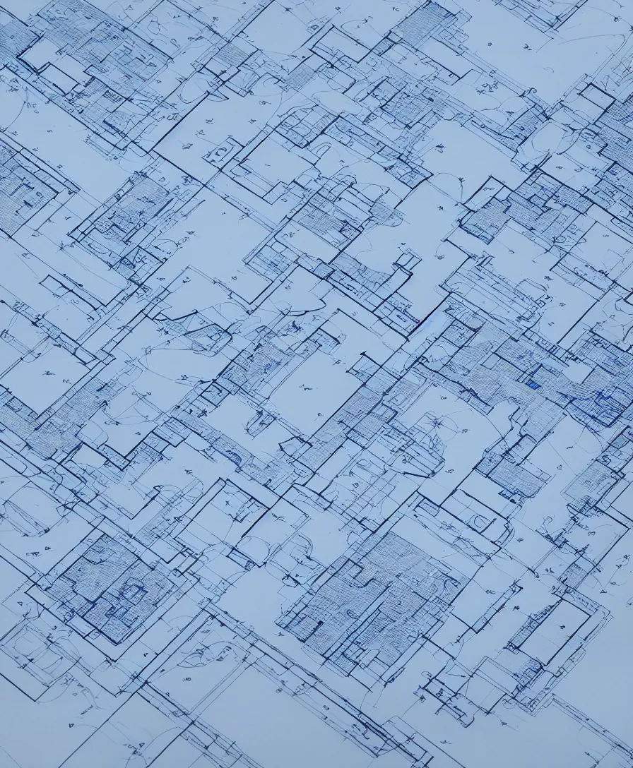 Image similar to architectural blue prints drafting elevation