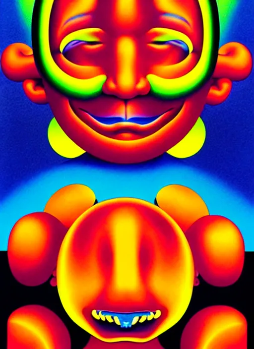 Prompt: devil by shusei nagaoka, kaws, david rudnick, airbrush on canvas, pastell colours, cell shaded!!!, 8 k