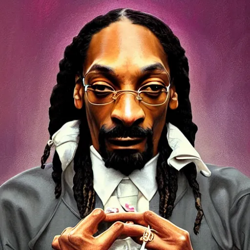 Image similar to Very funny Snoop Dogg looking like an old monkey, colorful painting on grey scale face, powerful , magic, thunders, dramatic lighting, intricate, wild, highly detailed, digital painting, artstation, concept art, smooth, sharp focus, illustration, art by artgerm and greg rutkowski and alphonse mucha, footage