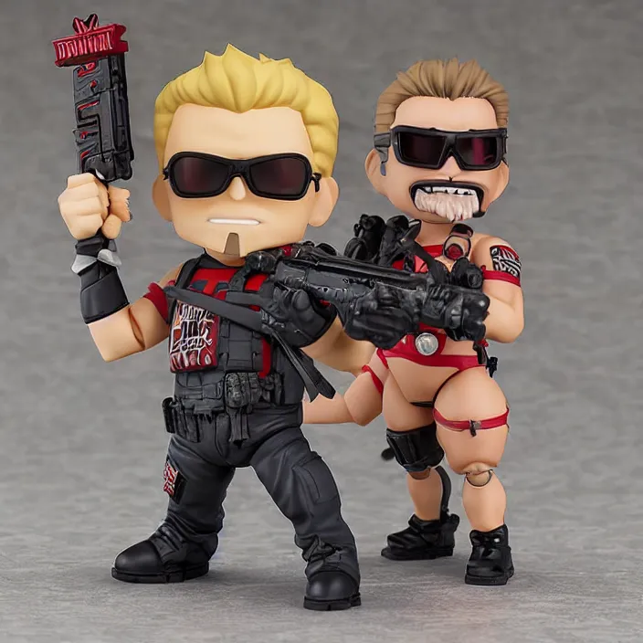 Prompt: Duke Nukem!!!!!!!!!!!!!!!!!!!!!!, An (((((((anime Nendoroid))))))) of Duke Nukem, figurine, detailed product photo