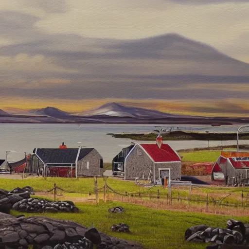 Prompt: a painting by icelandic artist Eggert Pétursson, highly detailed, 4k