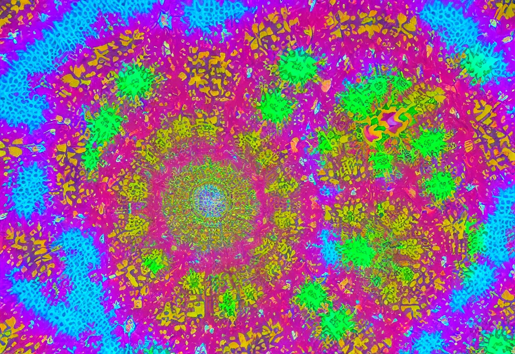 Prompt: Rainbow kaleidoscope drop