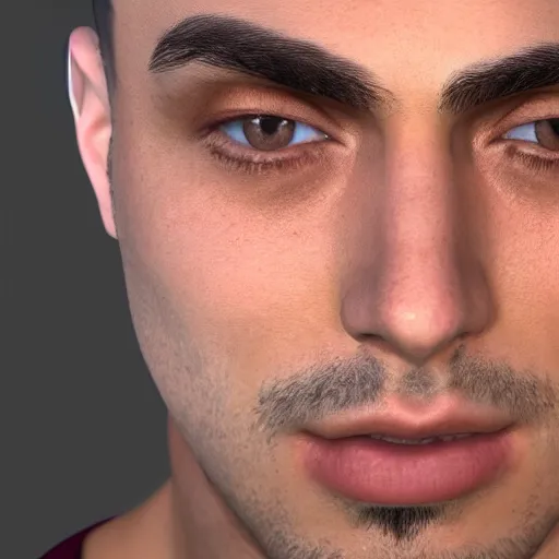 Image similar to a closeup shot of handsome mizkif from twitch, photorealism, 8k