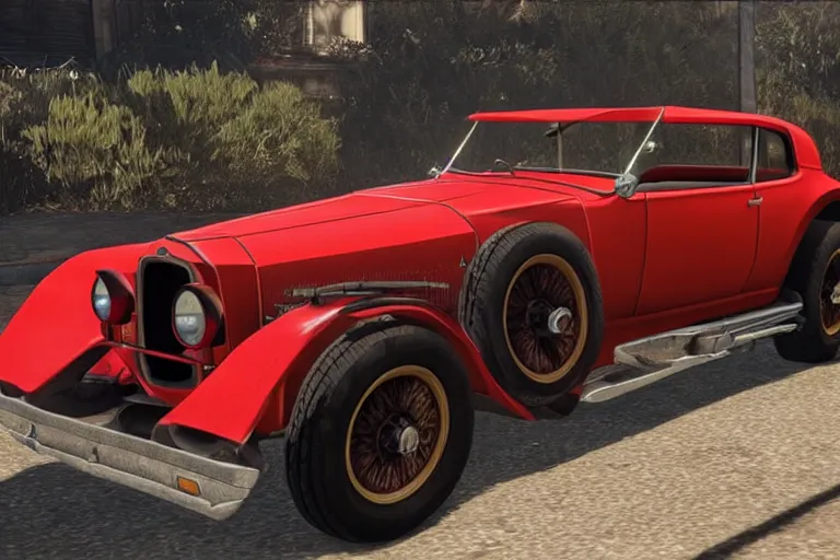 Image similar to photograph of a 1 9 2 2 pontiac firebird trans am, by red dead redemption 2, by grand theft auto v