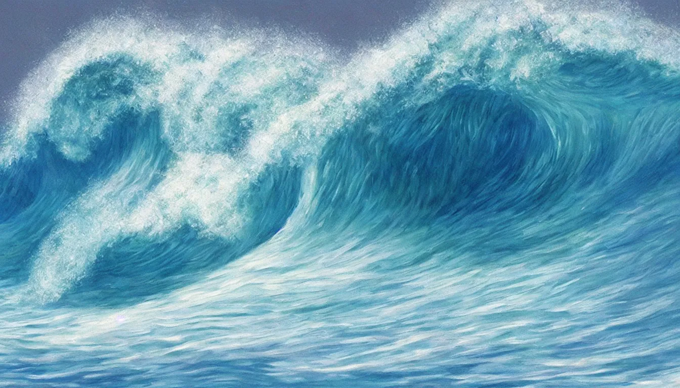 Prompt: spectacularly ocean wave barrel, photorealistic painting