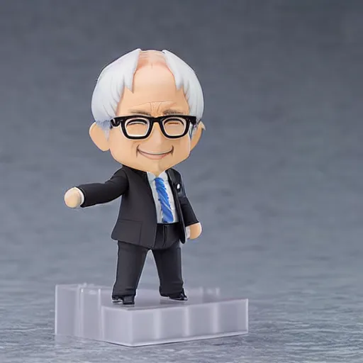Prompt: an anime nendoroid figurine of Bernie Sanders, fantasy, figurine, product photo