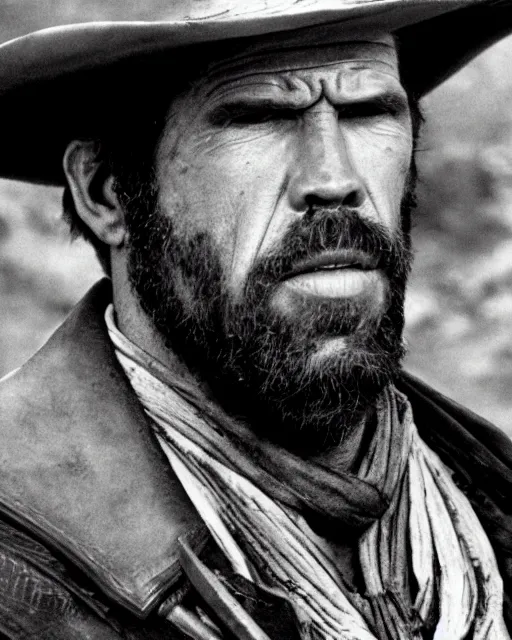 Image similar to film still close up shot of ron perlman in the movie a fistful of dollars. photographic, photography