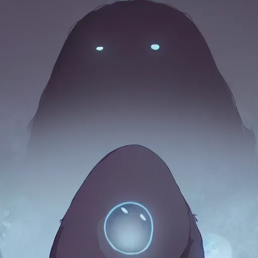 Image similar to no - face creature made by studio ghibli ( night ), ( ( lighting ) ), 8 k, smooth, high details, high qualitt,