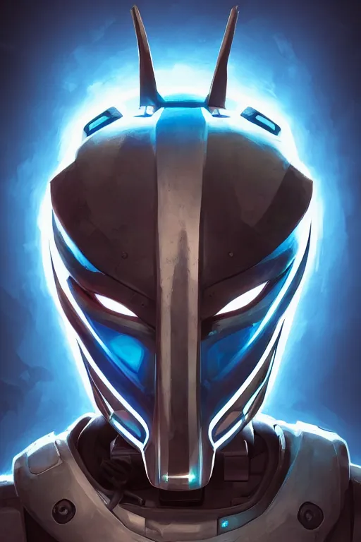 Image similar to epic mask helmet robot ninja portrait stylized as fornite style game design fanart by concept artist gervasio canda, behance hd by jesper ejsing, by rhads, makoto shinkai and lois van baarle, ilya kuvshinov, rossdraws global illumination radiating a glowing aura global illumination ray tracing hdr render in unreal engine 5