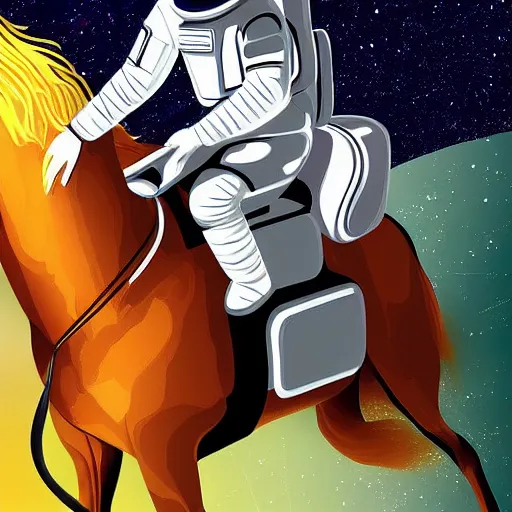 Prompt: astronaut riding a horse, digital art