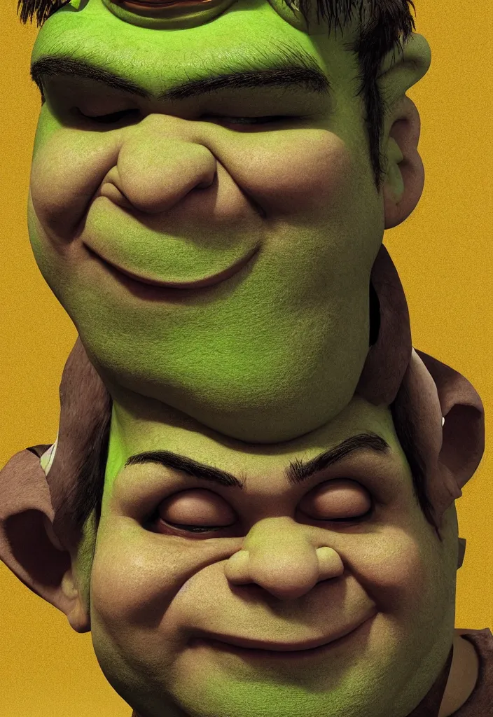 Image similar to yann lecun as shrek, digital art