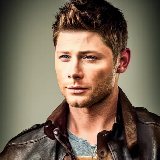 Prompt: portrait photography of jensen ackles as a Dean Winchester, 8k, detailed