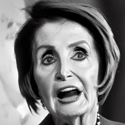 Image similar to found footage of monster that looks like nancy pelosi