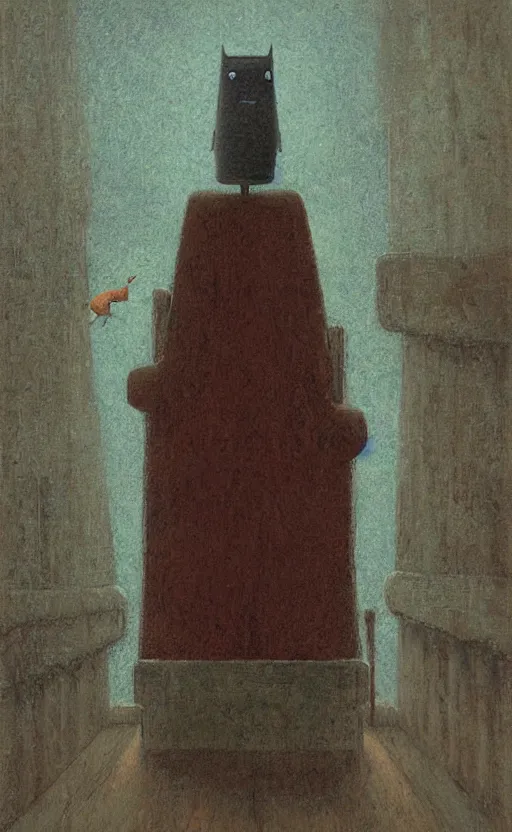 Prompt: portrait of a character in a scenic environment by Shaun Tan