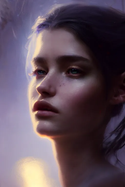 Image similar to cinematic shot of an epic portrait of a fairy dressed in military clothes, shiny skin, beautiful eyes, beautiful, small details, night setting, realistic poster with volumetric light from craig mallism, artgerm, jeremy lipkin and michael garmash, unreal engine, radiant light, detailed and complex environment, digital art, trends at art station, a masterpiece