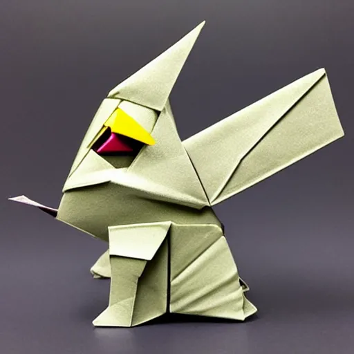 Prompt: origami abusive collectible vinyl miniature toy vibe